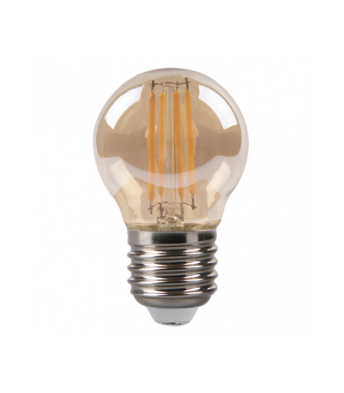 BOMBILLA FILAMENTO ESFERI.2700K 4W 380LM E27 AMBAR