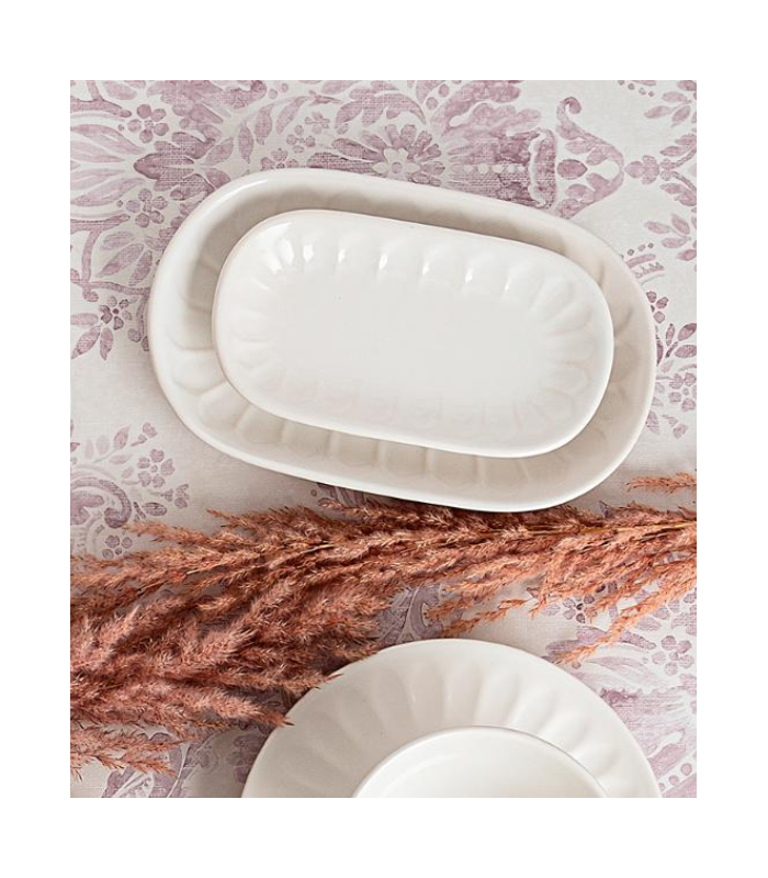 BANDEJA OVAL 19CM ROMANTIC IVORY BD