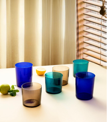 CAJA 6 VASO FB 35CL OPTIC GRIS BOHEMIA
