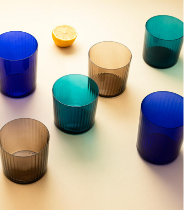 CAJA 6 VASO FB 35CL OPTIC GRIS BOHEMIA