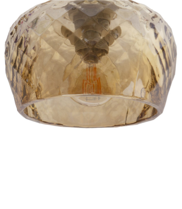 PLAFON ESTELA 3XE27 MARRON REGX36X36CM TULIPA CRISTAL TALLADO AMBAR