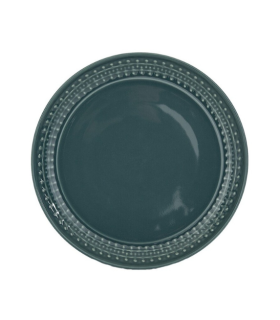 JGO. 6 PLATO LLANO FILIGRANA AZUL GRES
