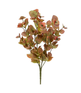 RAMA HOJAS POLIESTER VERDES 25X25X45CM