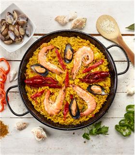 PAELLERA JASPEADA VALENCIANA 40CM  9R.LA ESTRELLA