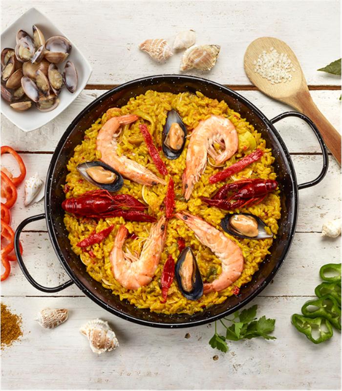 PAELLERA JASPEADA VALENCIANA 40CM  9R.LA ESTRELLA