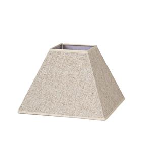 PANTALLA PIRAMIDE TENORIO E27 LINO BEIS 25X11X18CM