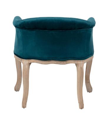 BUTACA VELVET CAPITONE PATAS MADERA 61X61X71CM