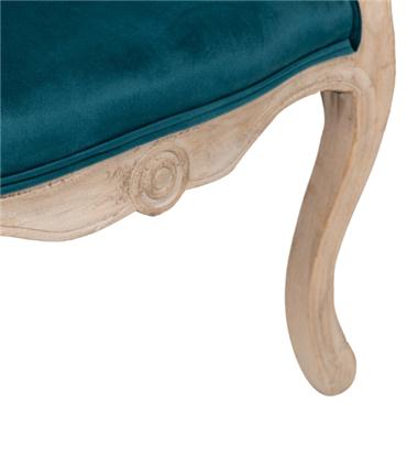 BUTACA VELVET CAPITONE PATAS MADERA 61X61X71CM