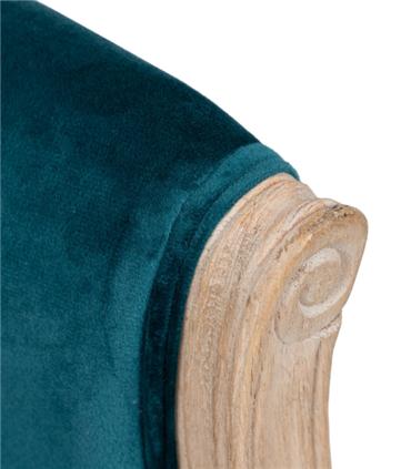 BUTACA VELVET CAPITONE PATAS MADERA 61X61X71CM