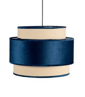 COLGANTE 3 PANTALLAS ADRIANO 1E27 AZUL REG.