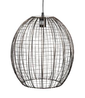 LAMPARA TECHO METAL NEGRO 40X40X127CM