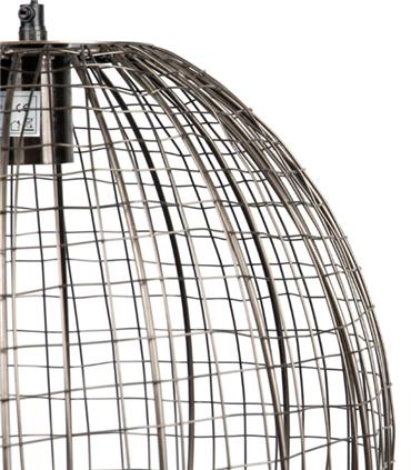 LAMPARA TECHO METAL NEGRO 40X40X127CM