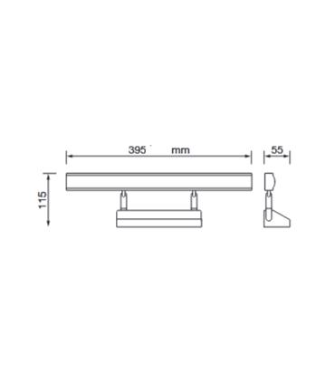 APLIQUE BAÑO CROMO 8W 4500K ROT. ORIENTAB