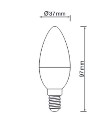 VELA LED 6W E14 BASIC 3000K