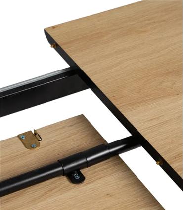 MESA EXTENSIBLE NATURAL DM-METAL SALON 120X80X75CM