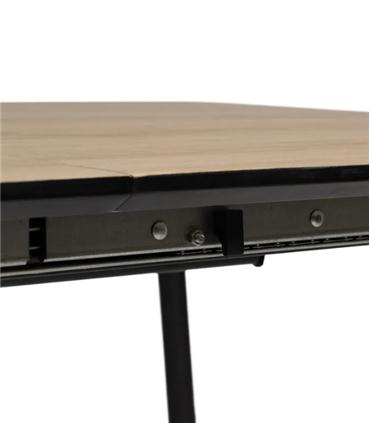 MESA EXTENSIBLE NATURAL DM-METAL SALON 120X80X75CM