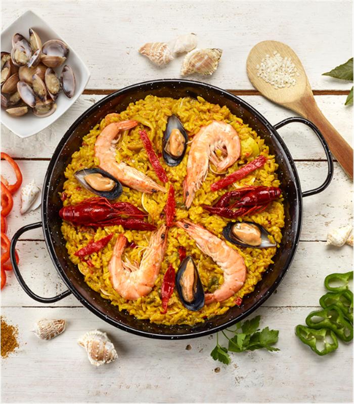 PAELLERA VALENCIANA JASPEADA 46CM R12 LA ESTRELLA