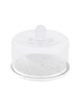 QUESERA MARMOL Y CRISTAL