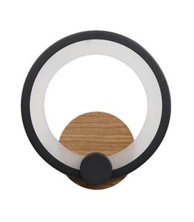 APLIQUE SYDNEY 10W 4000K NEGRO/MADERA 1300LM