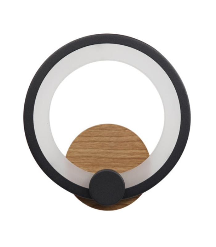 APLIQUE SYDNEY 10W 4000K NEGRO/MADERA 1300LM