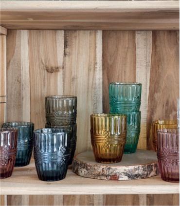 JGO. 6 VASO IONICO  MULTICOLOR
