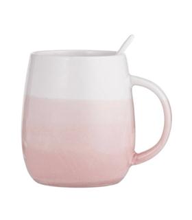 MUG C/CUCHARA  OMBRE ROSA