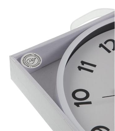 RELOJ PARED BLANCO 30CM