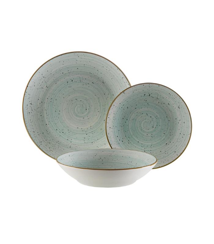 VAJILLA 18 PIEZAS ALBA AZUL