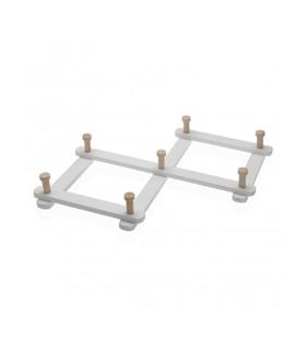 PERCHERO EXPANDIBLE PARED MADERA BLANCA