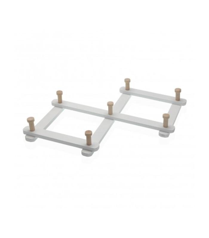 PERCHERO EXPANDIBLE PARED MADERA BLANCA