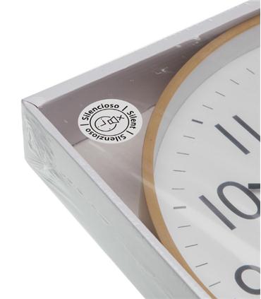 RELOJ PARED MADERA CLARA 50CM