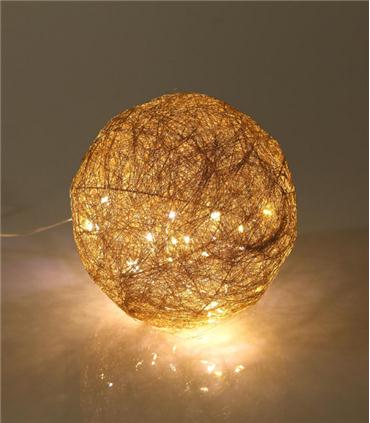 BOLA DORADA 3D LUMINOSA 20CM