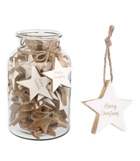 COLGANTE ESTRELLA CLARA XMAS TARRO