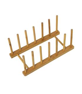 SOPORTE PARA 6 PLATOS MADERA 