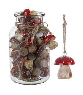 COLGANTE SETAS ROJO-NAT EN BOTE