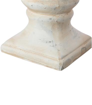 PORTAVELAS CERAMICA CRISTAL BEIGE 13X13X27.5CM