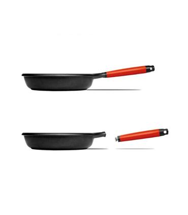 SARTEN INDUCTION 26CM MANGO ROJO