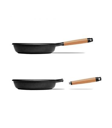 SARTEN INDUCTION 22CM MANGO MADERA CEDRO