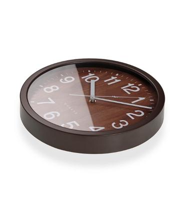 RELOJ DE PARED MADERA OSCURA 31CM