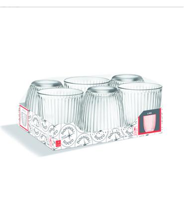 PACK 6 VASO TRANSPARENTE 29CL AGUA LINE ACQYA LIVELY