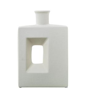 JARRON CERAMICA AGUJERO 30CM CREMA