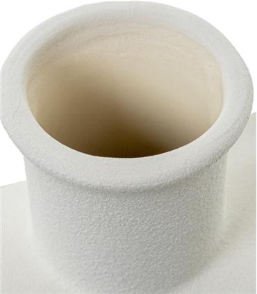 JARRON CERAMICA AGUJERO 30CM CREMA