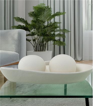 CENTRO OVALADO CERAMICA CREMA