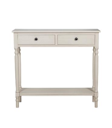 MESA ENTRADA MADERA 2 CAJONES BEIGE