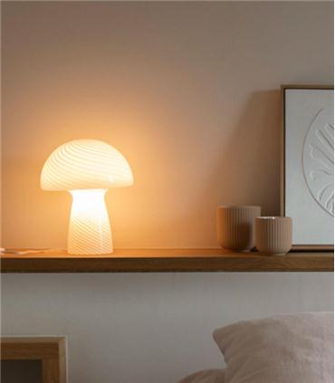 LAMPARA MUSHROOM VIDRIO