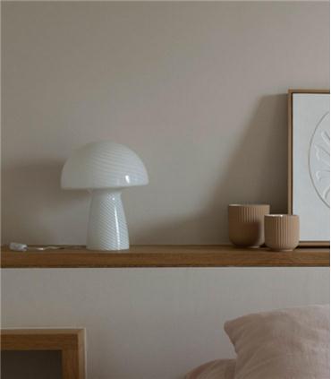 LAMPARA MUSHROOM VIDRIO