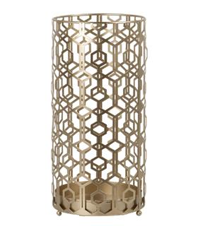 PARAGUERO METAL CHAMPAGNE 24X24X48CM