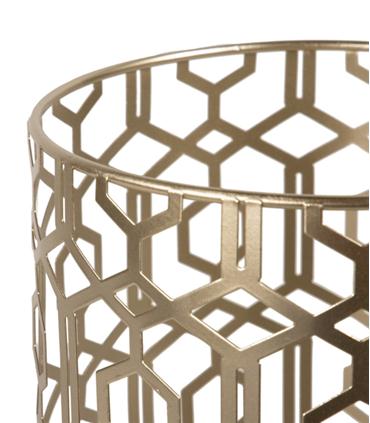 PARAGUERO METAL CHAMPAGNE 24X24X48CM