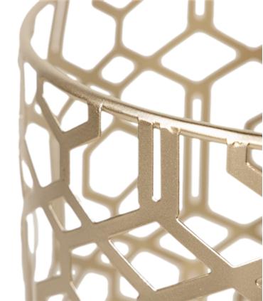 PARAGUERO METAL CHAMPAGNE 24X24X48CM