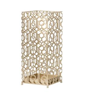 PARAGUERO METAL CHAMPAGNE 25X25X49CM